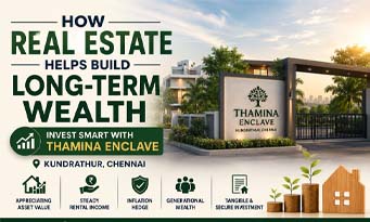 How Real Estate Helps Build Long-Term Wealth Thamina Enclave Kundrathur Chennai